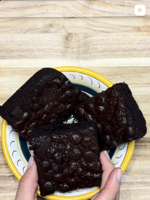 Fudgy sweet potato egg-free brownies on a plate