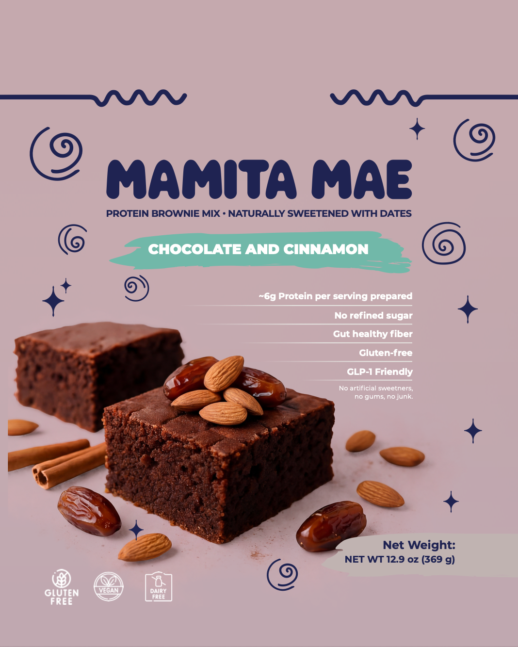 Mamita Mae Protein Brownie Mix - Front